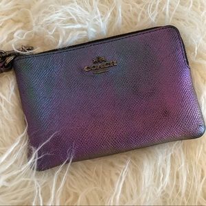 Coach HOLOGRAM iridescent wristlet